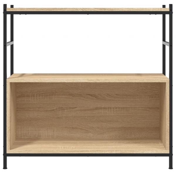 Bücherregal Sonoma-Eiche 80x30x78,5 cm Holzwerkstoff und Eisen