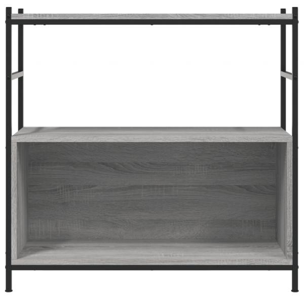 Bücherregal Grau Sonoma 80x30x78,5 cm Holzwerkstoff und Eisen