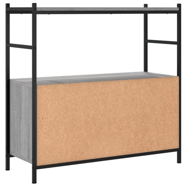 Bücherregal Grau Sonoma 80x30x78,5 cm Holzwerkstoff und Eisen