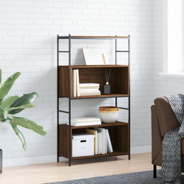 ARDEBO.de - Bücherregal Braun Eichen-Optik 80x30x145,5 cm Holzwerkstoff