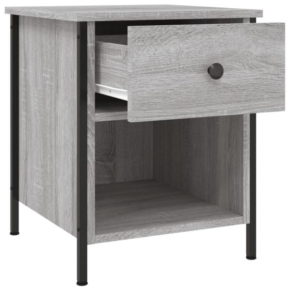 Nachttische 2 Stk. Grau Sonoma 40x42x50 cm Holzwerkstoff