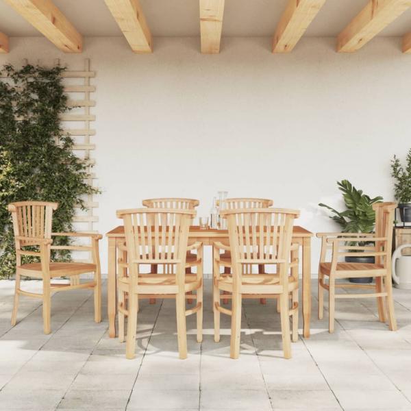 ARDEBO.de - 7-tlg. Garten-Essgruppe Massivholz Teak