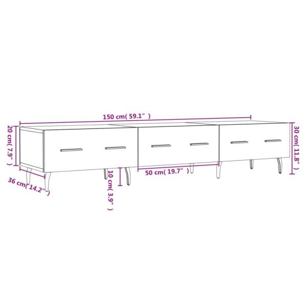 TV-Schrank Grau Sonoma 150x36x30 cm Holzwerkstoff