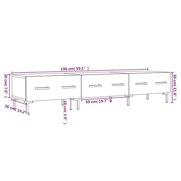 TV-Schrank Grau Sonoma 150x36x30 cm Holzwerkstoff