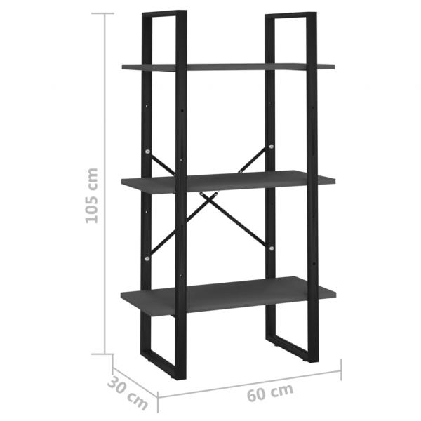 Lagerregal Grau 60x30x105 cm Holzwerkstoff