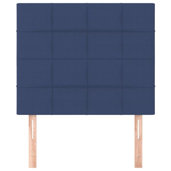 Kopfteile 2 Stk. Blau 90x5x78/88 cm Stoff