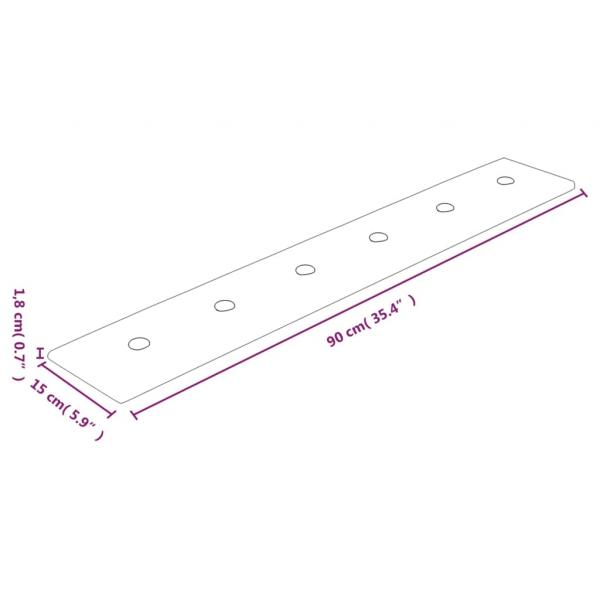 Wandpaneele 12 Stk. Schwarz 90x15 cm Kunstleder 1,62 m²