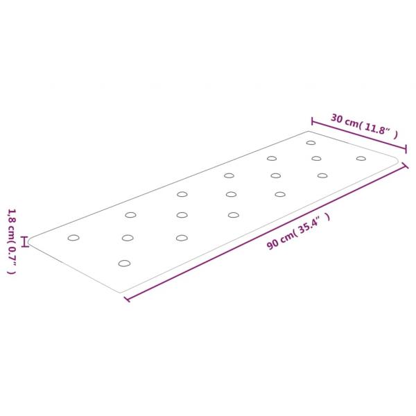 Wandpaneele 12 Stk. Rot 90x30 cm Kunstleder 3,24 m²