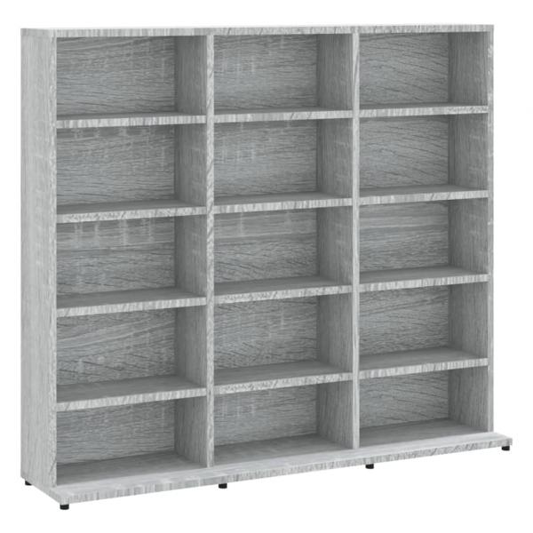 CD-Regal Grau Sonoma 102x23x89,5 cm Holzwerkstoff