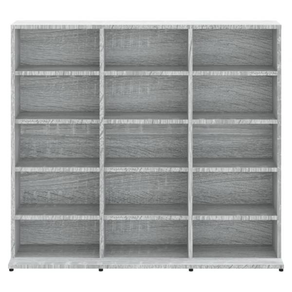 CD-Regal Grau Sonoma 102x23x89,5 cm Holzwerkstoff