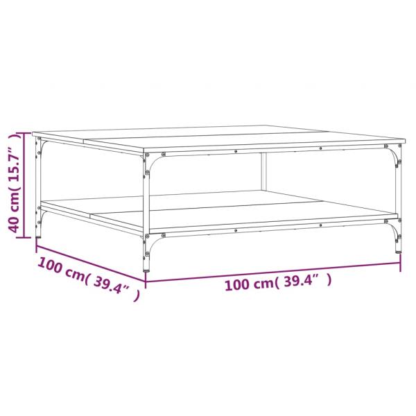 Couchtisch Grau Sonoma 100x100x40 cm Holzwerkstoff