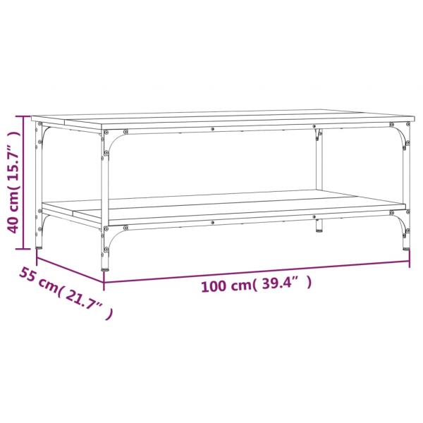 Couchtisch Räuchereiche 100x55x40 cm Holzwerkstoff