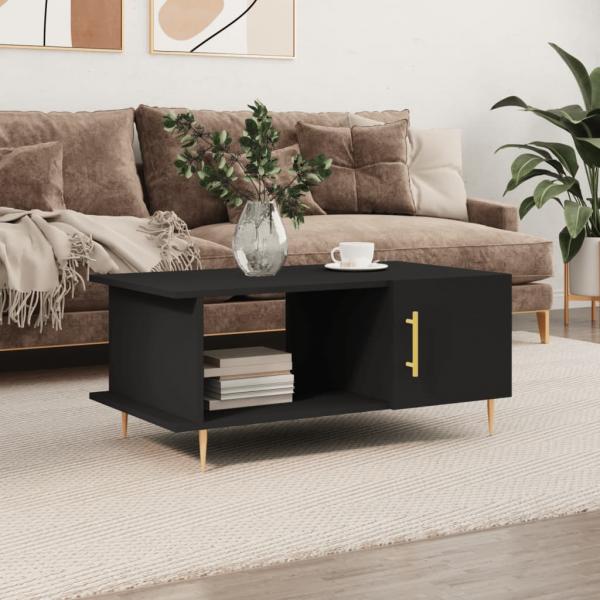 ARDEBO.de - Couchtisch Schwarz 90x50x40 cm Holzwerkstoff