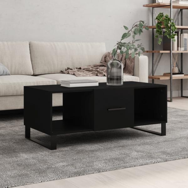 ARDEBO.de - Couchtisch Schwarz 102x50x40 cm Holzwerkstoff