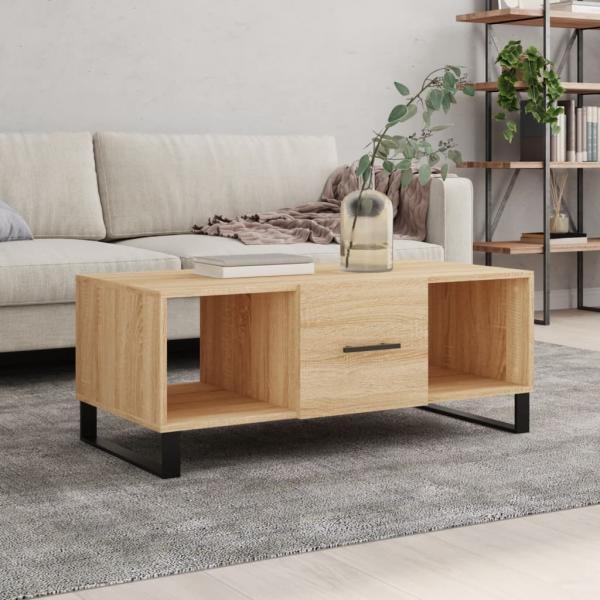 ARDEBO.de - Couchtisch Sonoma-Eiche 102x50x40 cm Holzwerkstoff