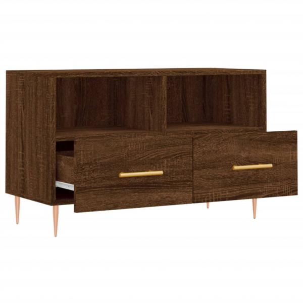 TV-Schrank Braun Eichen-Optik 80x36x50 cm Holzwerkstoff