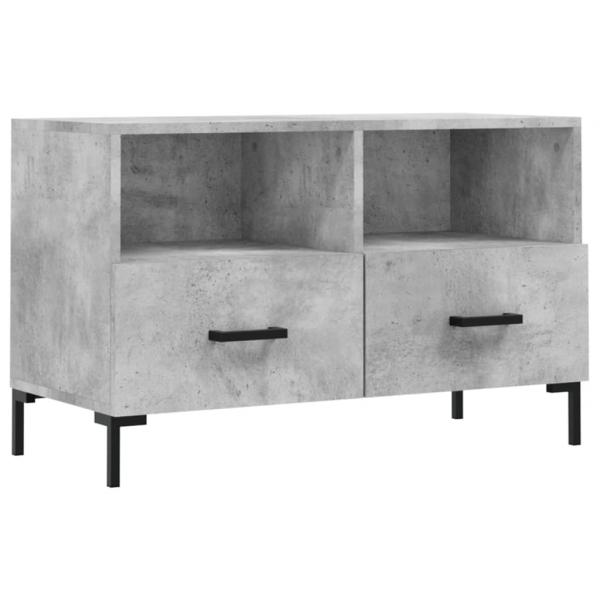 TV-Schrank Betongrau 80x36x50 cm Holzwerkstoff