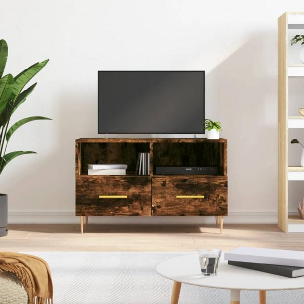 ARDEBO.de - TV-Schrank Räuchereiche 80x36x50 cm Holzwerkstoff