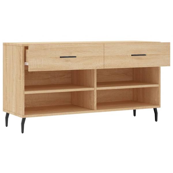 Schuhbank Sonoma-Eiche 102x35x55 cm Holzwerkstoff