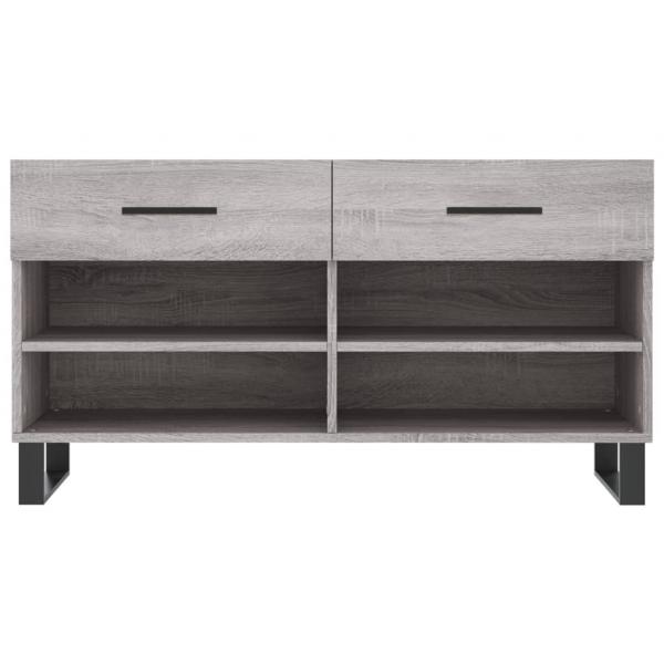 Schuhbank Grau Sonoma 102x35x55 cm Holzwerkstoff