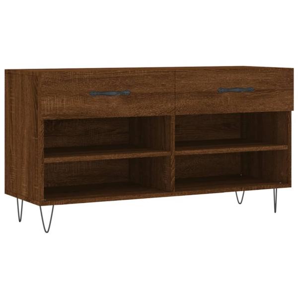 Schuhbank Braun Eichen-Optik 102x35x55 cm Holzwerkstoff