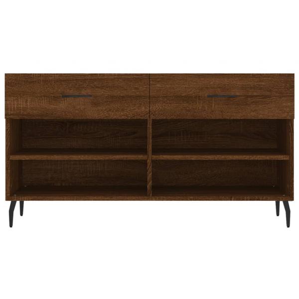 Schuhbank Braun Eichen-Optik 102x35x55 cm Holzwerkstoff