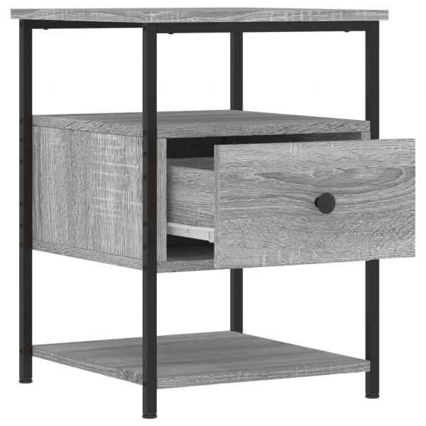 Nachttische 2 Stk. Grau Sonoma 40x42x56 cm Holzwerkstoff