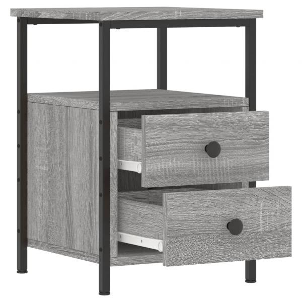 Nachttische 2 Stk. Grau Sonoma 34x35,5x50 cm Holzwerkstoff