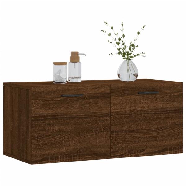 Wandschrank Braun Eichen-Optik 80x36,5x35 cm Holzwerkstoff