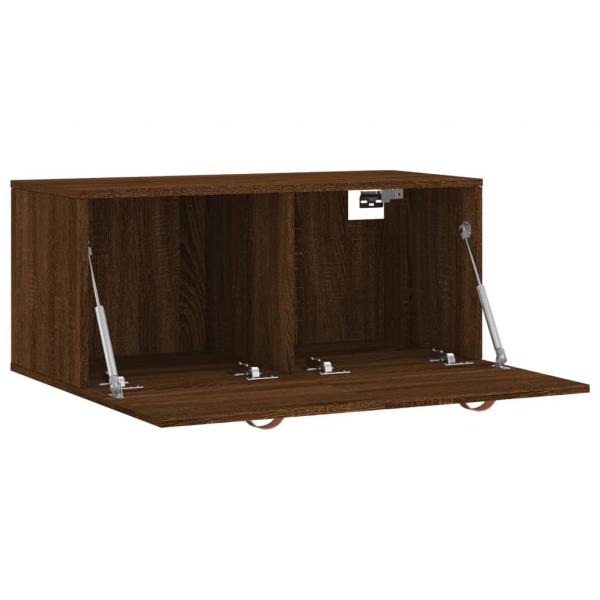 Wandschrank Braun Eichen-Optik 80x36,5x35 cm Holzwerkstoff