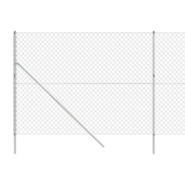 Maschendrahtzaun Silbern 1,4x25 m