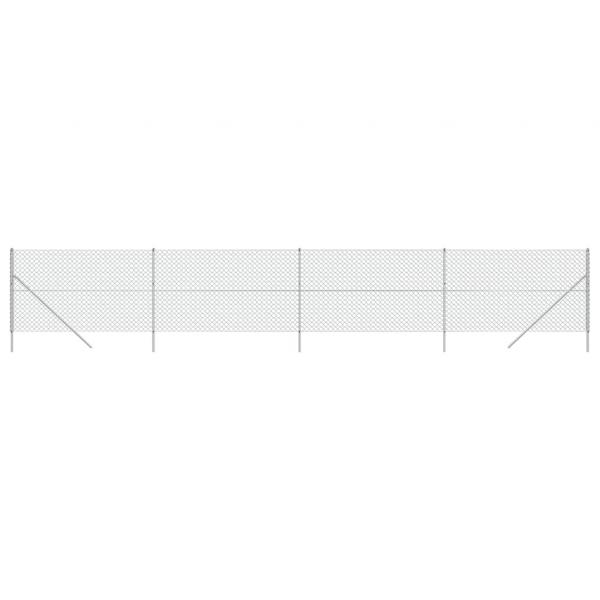 Maschendrahtzaun Silbern 1,4x10 m