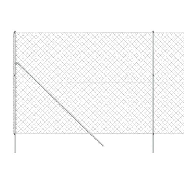 Maschendrahtzaun Silbern 1,4x10 m