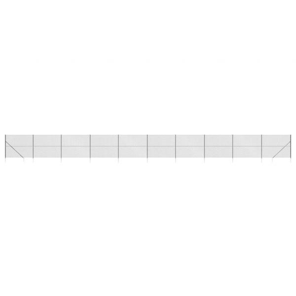 Maschendrahtzaun mit Bodenhülsen Anthrazit 2,2x25 m