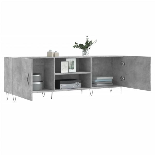 TV-Schrank Betongrau 150x30x50 cm Holzwerkstoff