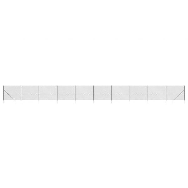 Maschendrahtzaun mit Bodenhülsen Anthrazit 1,6x25 m