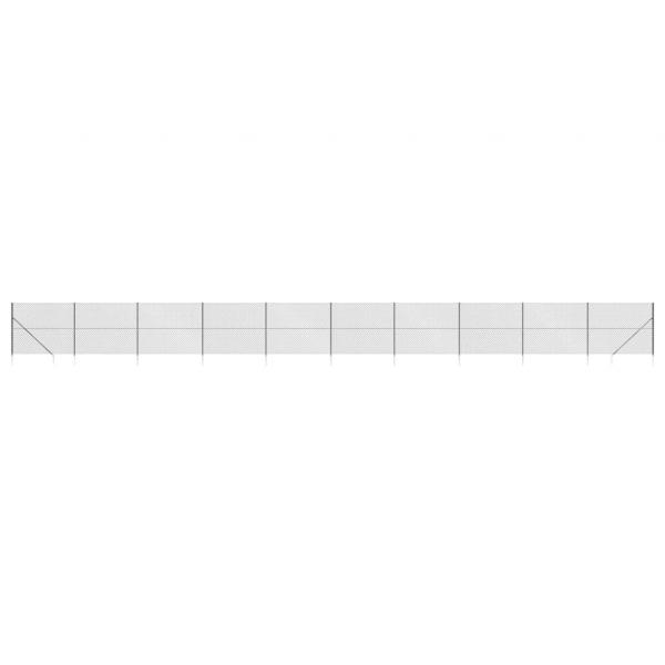 Maschendrahtzaun mit Bodenhülsen Anthrazit 1,8x25 m