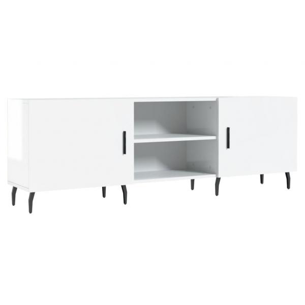 TV-Schrank Hochglanz-Weiß 150x30x50 cm Holzwerkstoff