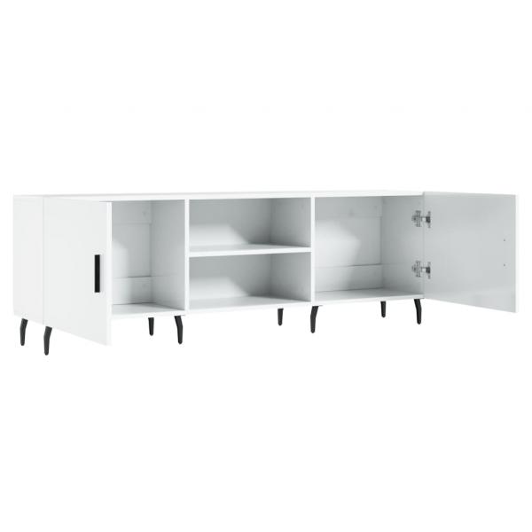 TV-Schrank Hochglanz-Weiß 150x30x50 cm Holzwerkstoff