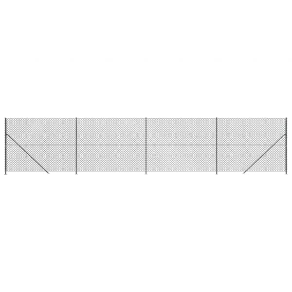 Maschendrahtzaun mit Bodenflansch Anthrazit 2,2x10 m