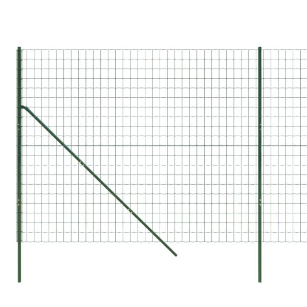 Maschendrahtzaun Grün 1,4x10 m Verzinkter Stahl