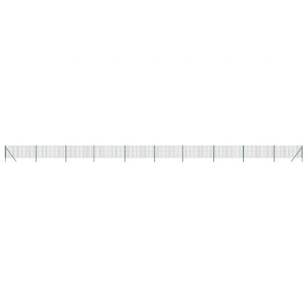 Maschendrahtzaun Grün 0,8x25 m Verzinkter Stahl