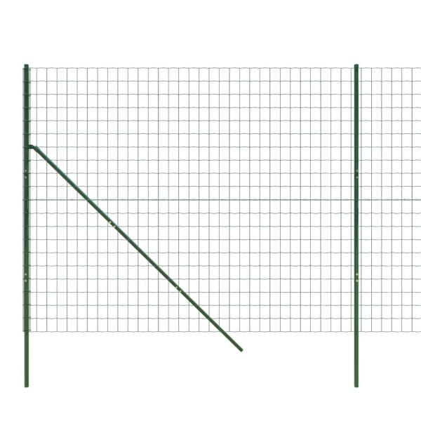 Maschendrahtzaun Grün 1,4x25 m Verzinkter Stahl