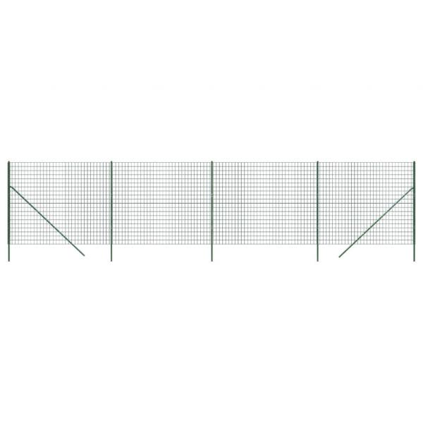 Maschendrahtzaun Grün 2,2x10 m Verzinkter Stahl