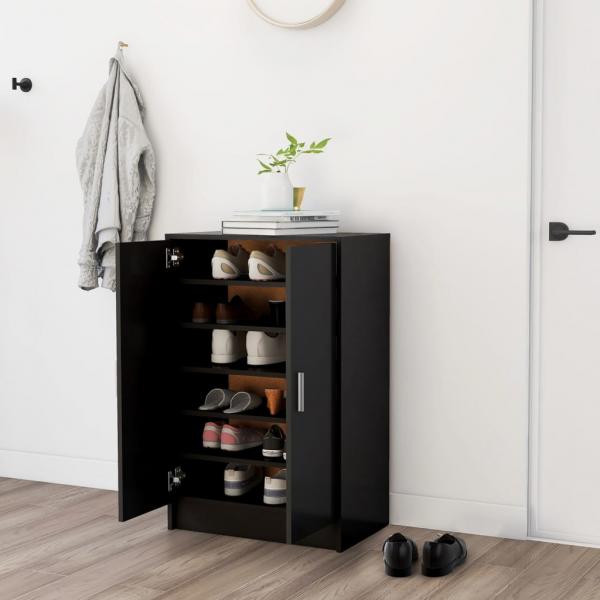 ARDEBO.de - Schuhschrank Schwarz 60x35x92 cm Holzwerkstoff