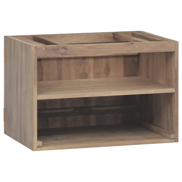 Wand-Badschrank 60x39x40 cm Massivholz Teak