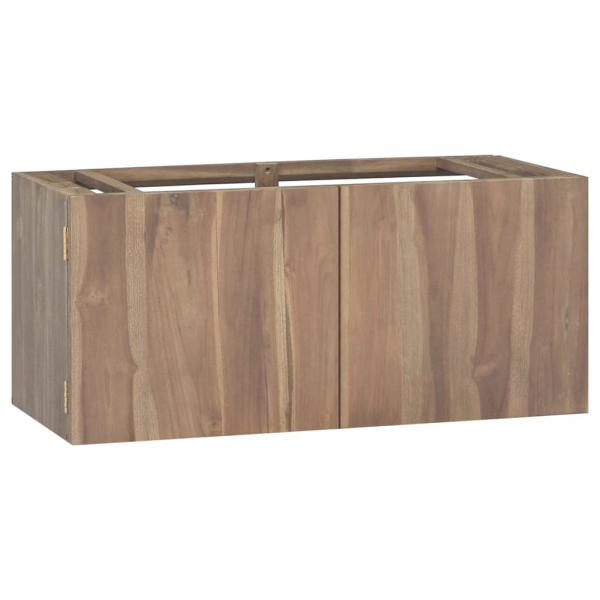 ARDEBO.de - Wand-Badschrank 90x39x40 cm Massivholz Teak