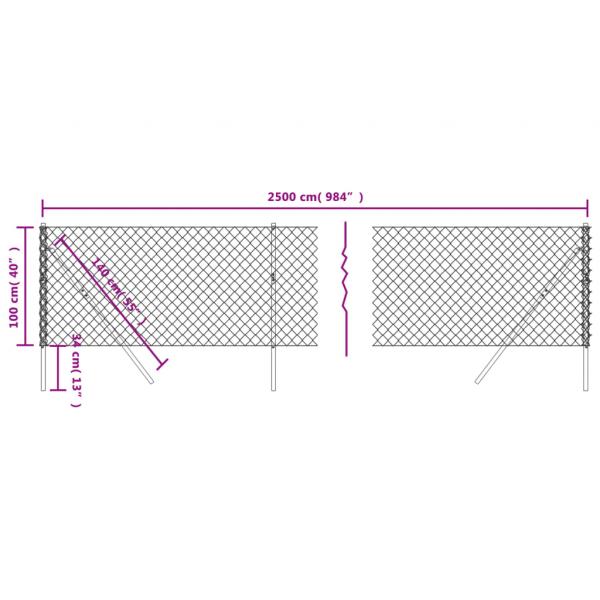 Maschendrahtzaun Grün 1x25 m