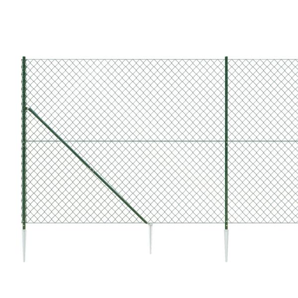 Maschendrahtzaun mit Bodenhülsen Grün 1,8x10 m