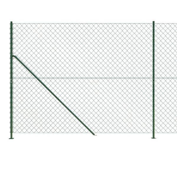 Maschendrahtzaun mit Bodenflansch Grün 2x10 m